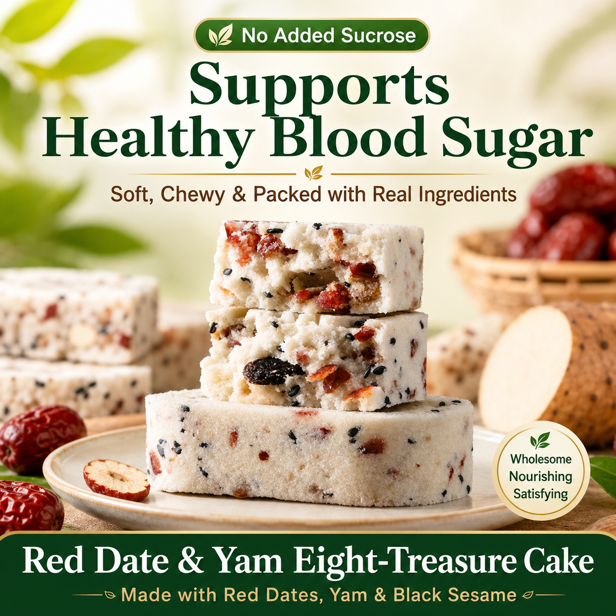 Wholesome Red Date & Yam Cake – Naturally Supports Healthy Blood Sugar-EDC