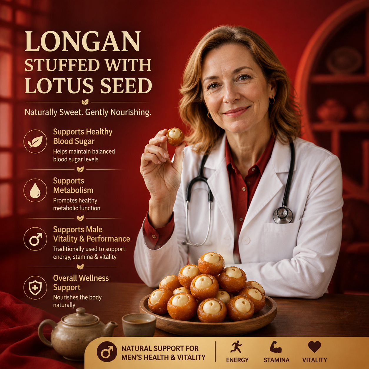 Stop Finishing Fast. Longan-Wrapped Lotus Seeds Make You Unstoppable-EDC