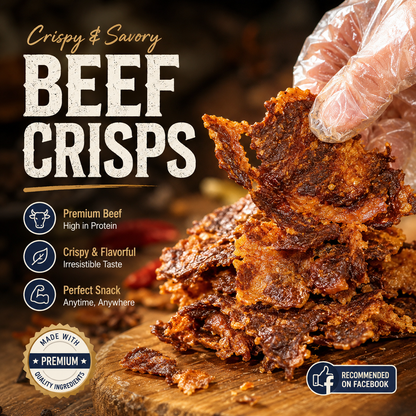 Premium Crispy Beef Bites – High-Protein Savory Snack-EDC