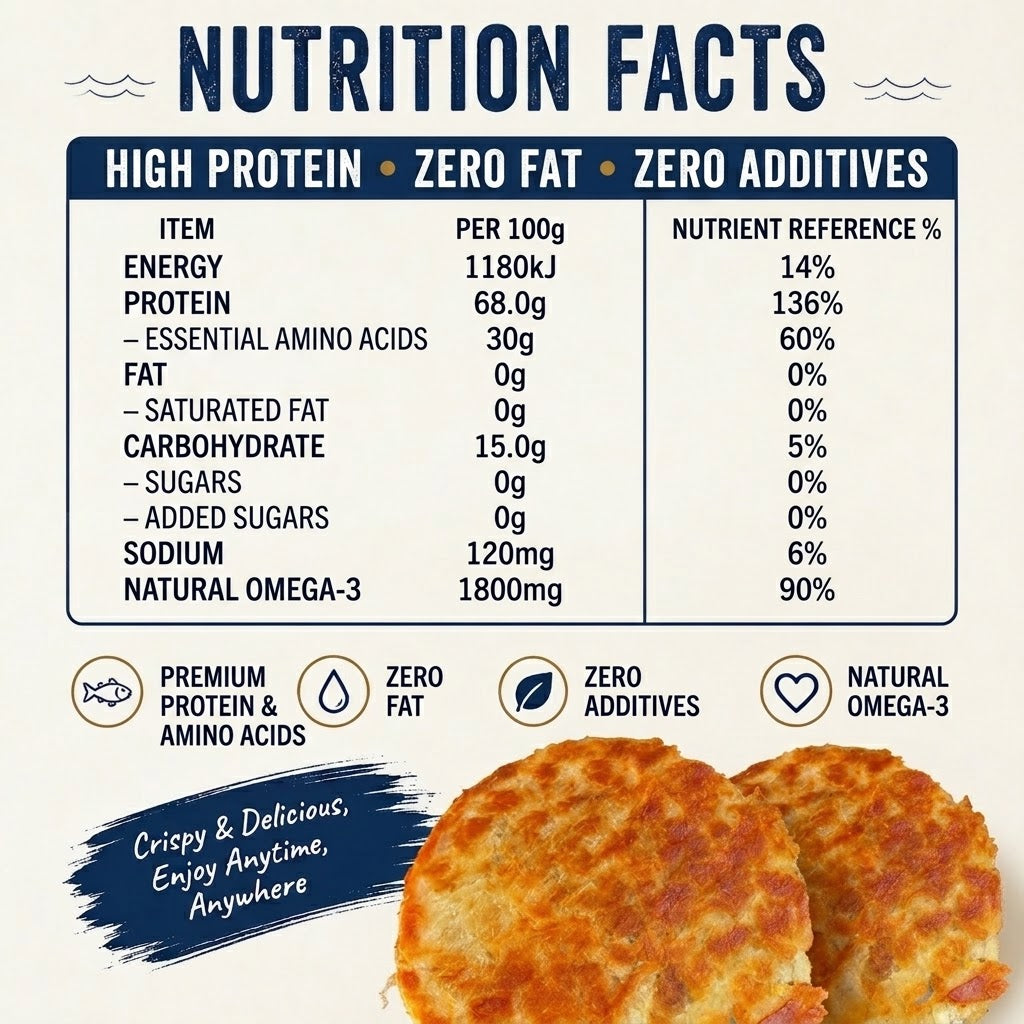 High-Protein Cod Fillets – Delicious & Low-Fat, Packed with Trace Elements, Nutritious Healthy Snack-EDC