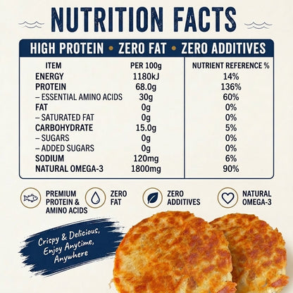 High-Protein Cod Fillets – Delicious & Low-Fat, Packed with Trace Elements, Nutritious Healthy Snack-EDC