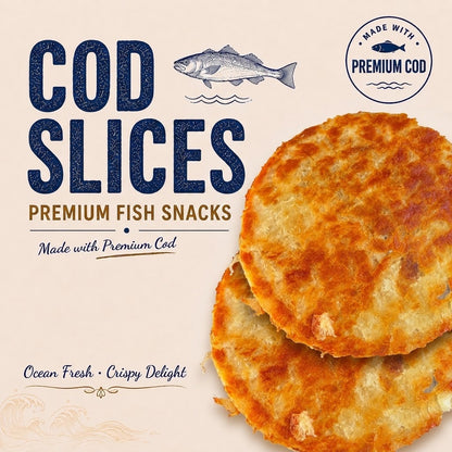 High-Protein Cod Fillets – Delicious & Low-Fat, Packed with Trace Elements, Nutritious Healthy Snack-EDC