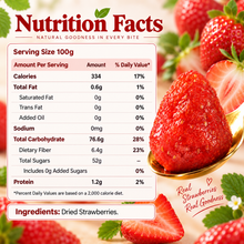 Premium Organic Dried Strawberries | No Sugar Added, Sulfite-Free | Naturally Sweet & Chewy | 100% Pure Fruit-WHM