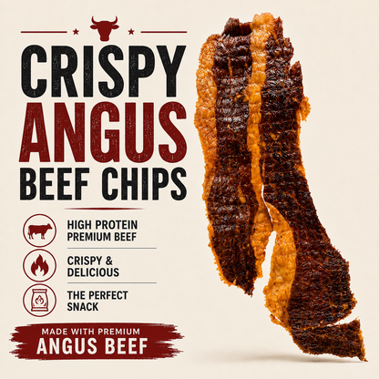 🐄 Angus Beef Crisps – Zero Fat, Zero Sugar, Zero Additives | High Protein Healthy Snack-EDC