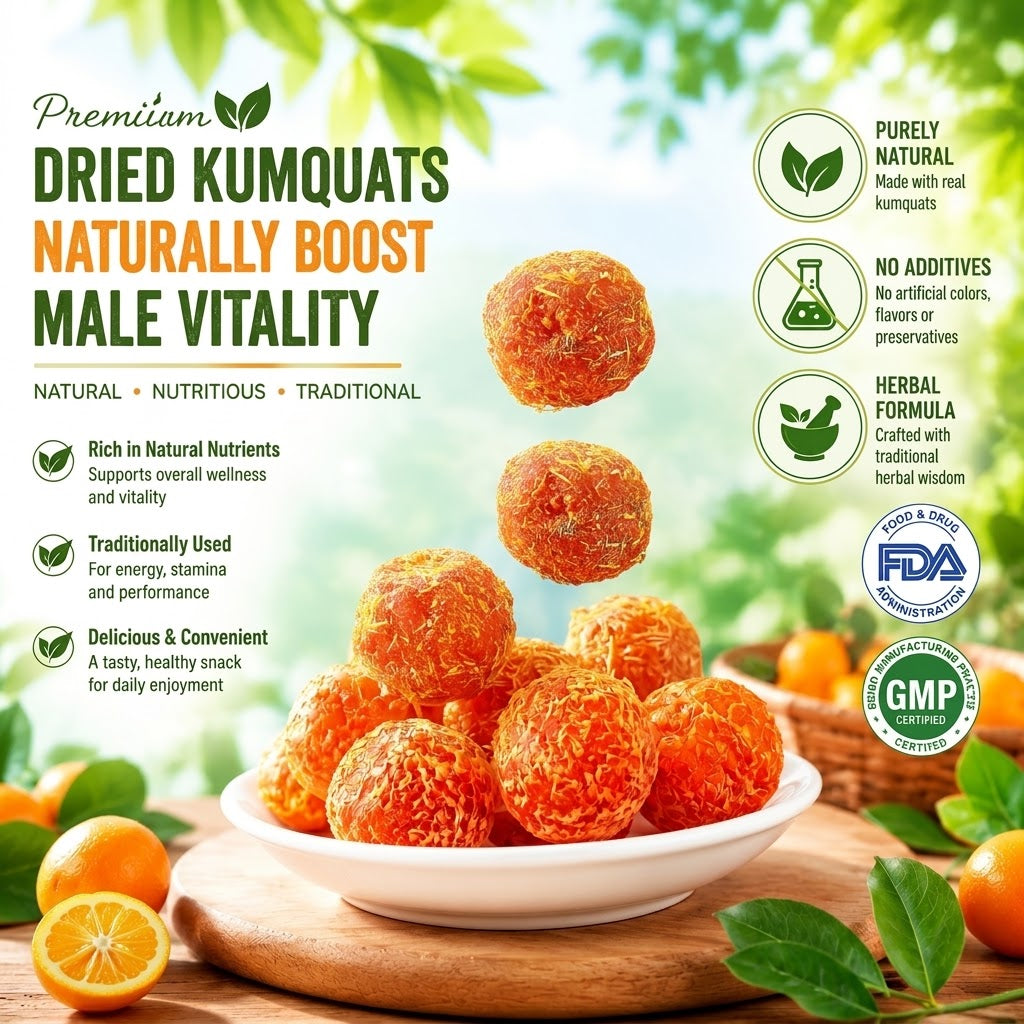 Golden Kumquat Vitality Dried Fruit – Natural Male Energy & Stamina Booster-EDC