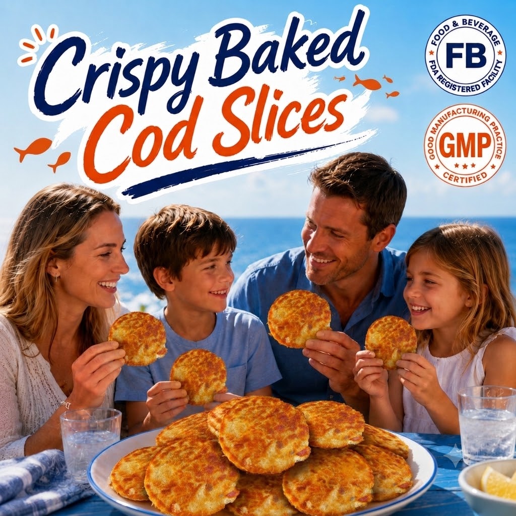 Crispy Baked Cod Slices from North Atlantic Cod – High Protein & Low Fat -EDC