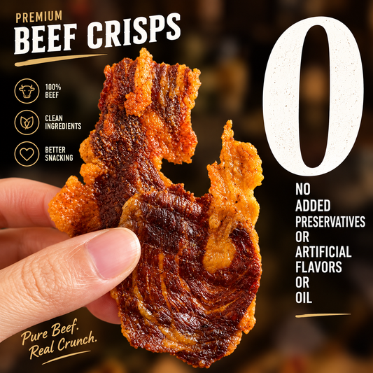 Premium Crispy Beef Bites – High-Protein Savory Snack-EDC