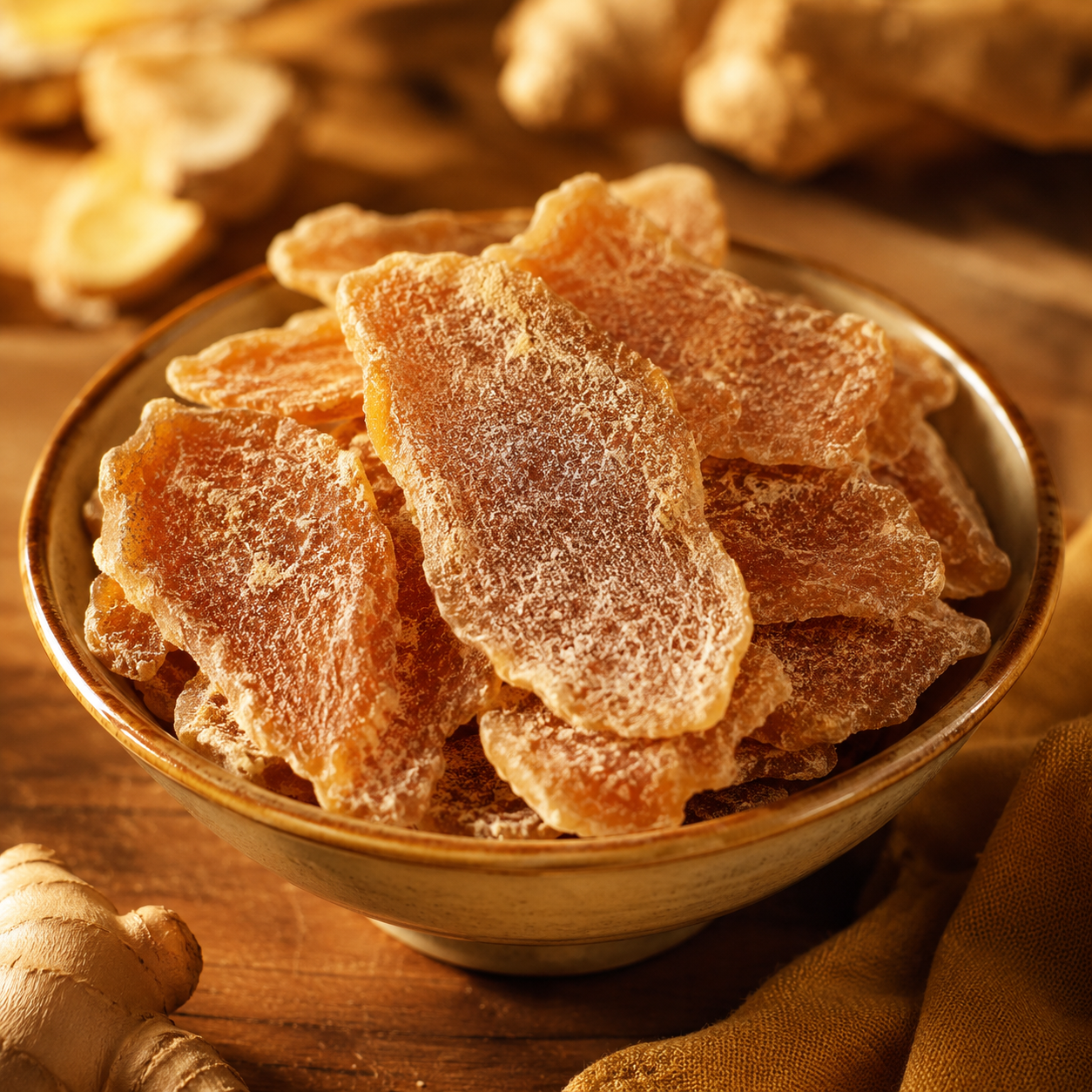 Natural additive-free herbal brown sugar ginger slices—caring for your health.-YOY