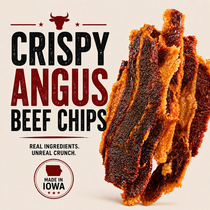 🐄 Angus Beef Crisps – Zero Fat, Zero Sugar, Zero Additives | High Protein Healthy Snack-EDC