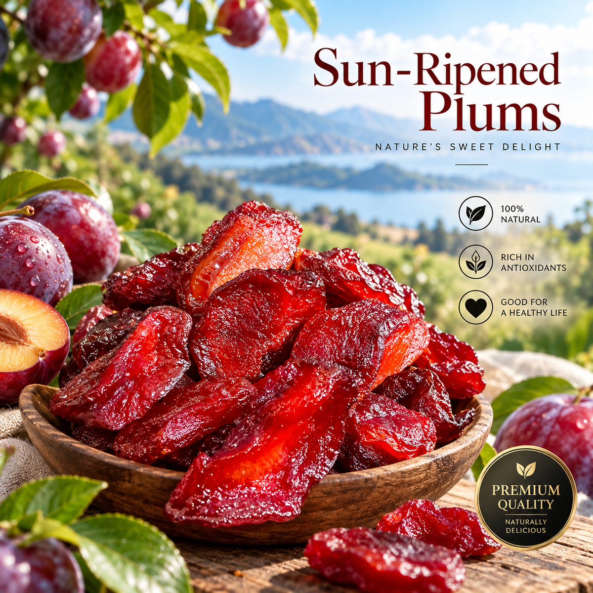 Naturally Sweet Dried Plums – Soft, Chewy & Satisfying-EDC