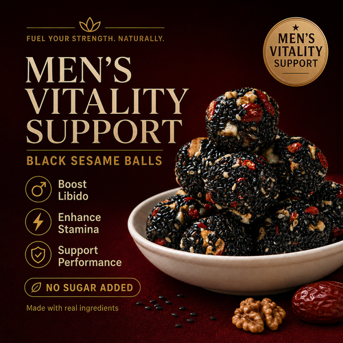 Black Sesame Vitality Pills for Men - Natural Male Libido Booster & Stamina Enhancement Supplement-EDC