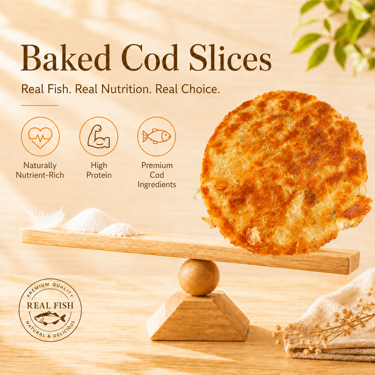Premium Baked Cod Slices-High-Quality Protein from Premium Deep-Sea Cod-EDC
