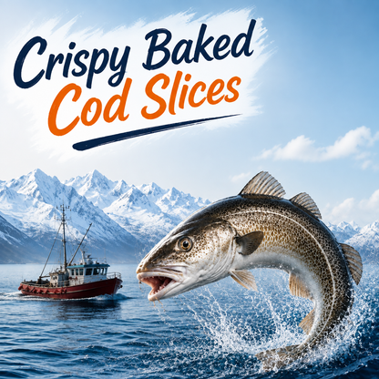 Crispy Baked Cod Slices from North Atlantic Cod – High Protein & Low Fat -EDC