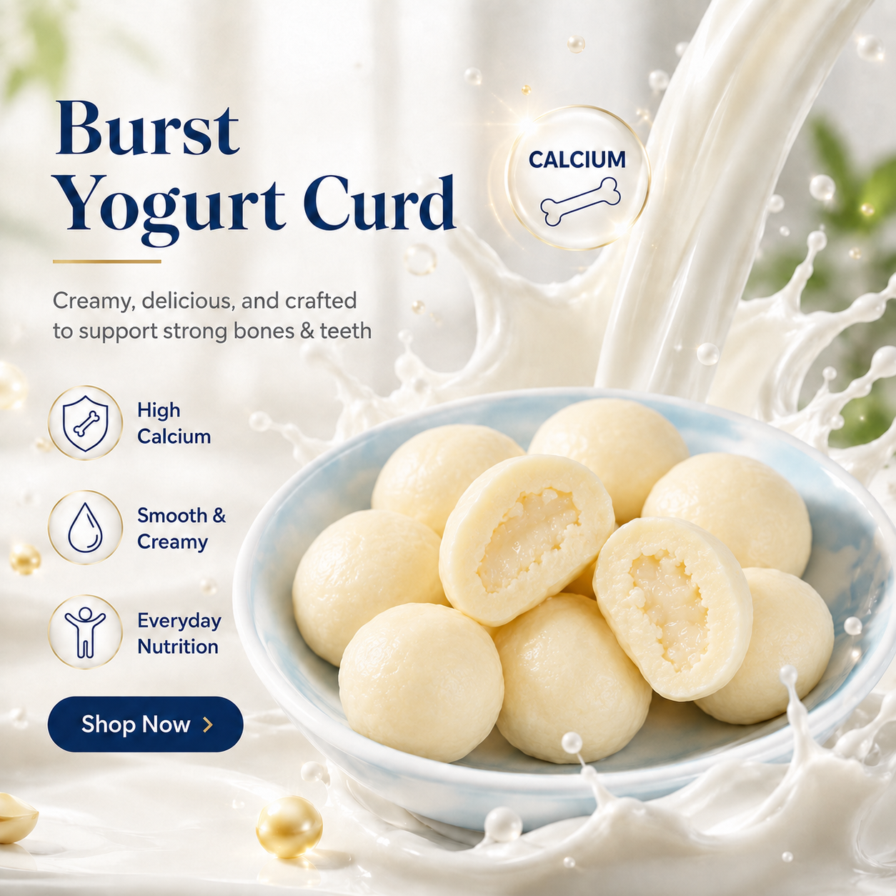 Creamy Burst Yogurt Curd for Everyday Calcium Support-EDC