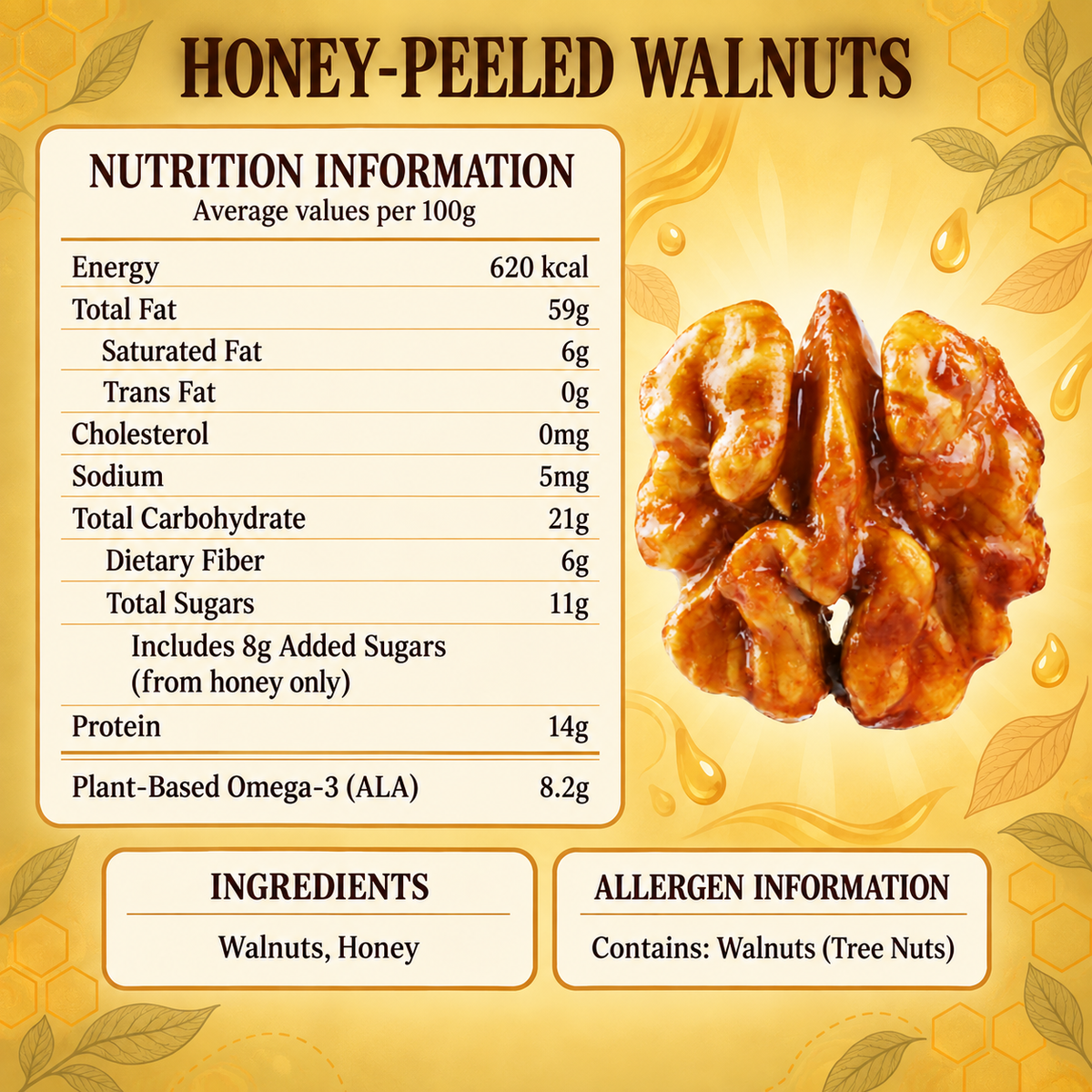 Honey-Peeled Walnuts – Delicious Crunch with Real Heart Benefits-OUO