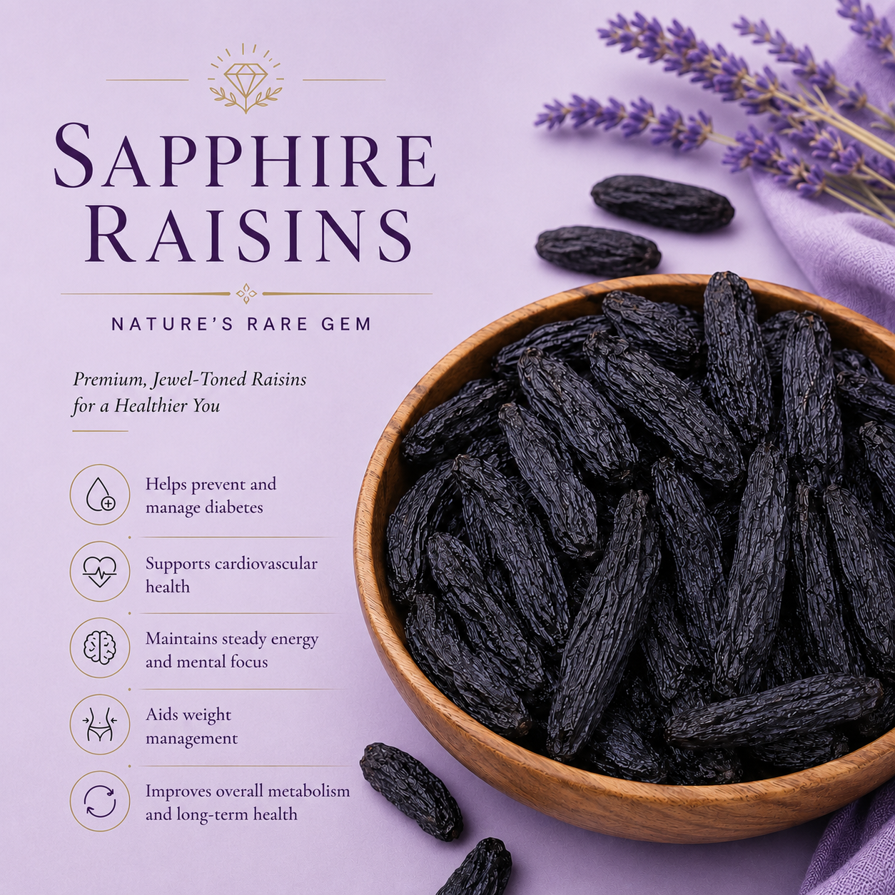 Regulate Blood Sugar? Choose Sapphire Raisins-EDC