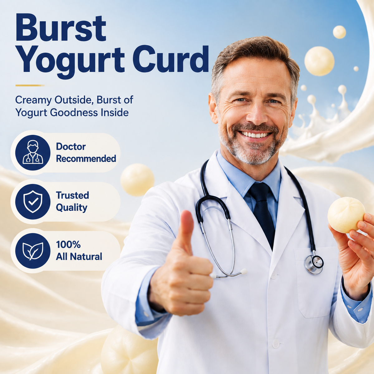 Burst Yogurt Curd: One Bite = 10 Cups of Milk Nutrition-WHM