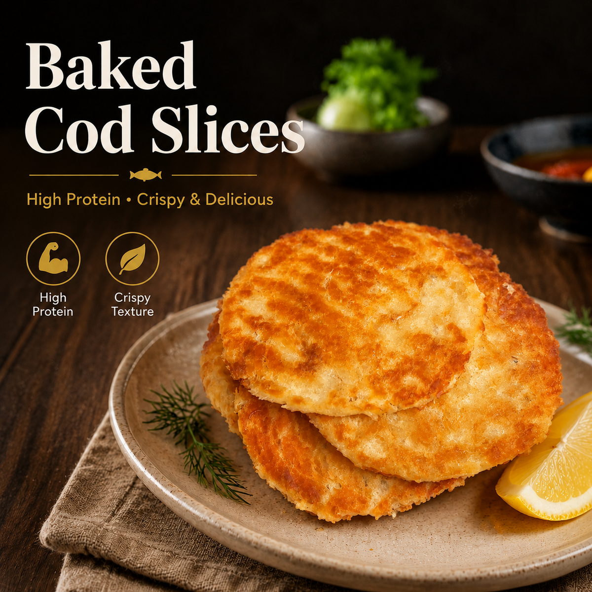 Baked Cod Slices: Crispy Crunch Meets Real Protein Power-EDC