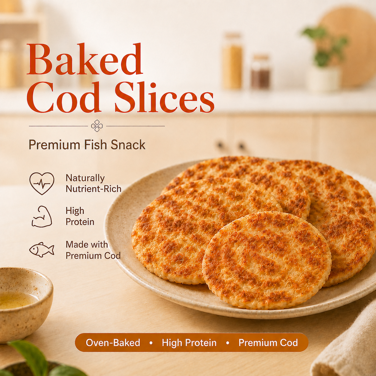 Premium Baked Cod Slices-High-Quality Protein from Premium Deep-Sea Cod-EDC