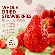 Naturally Sweet Dried Strawberries – Natural Berry Flavor, Natural Sweetness, Soft & Chewy——GTR