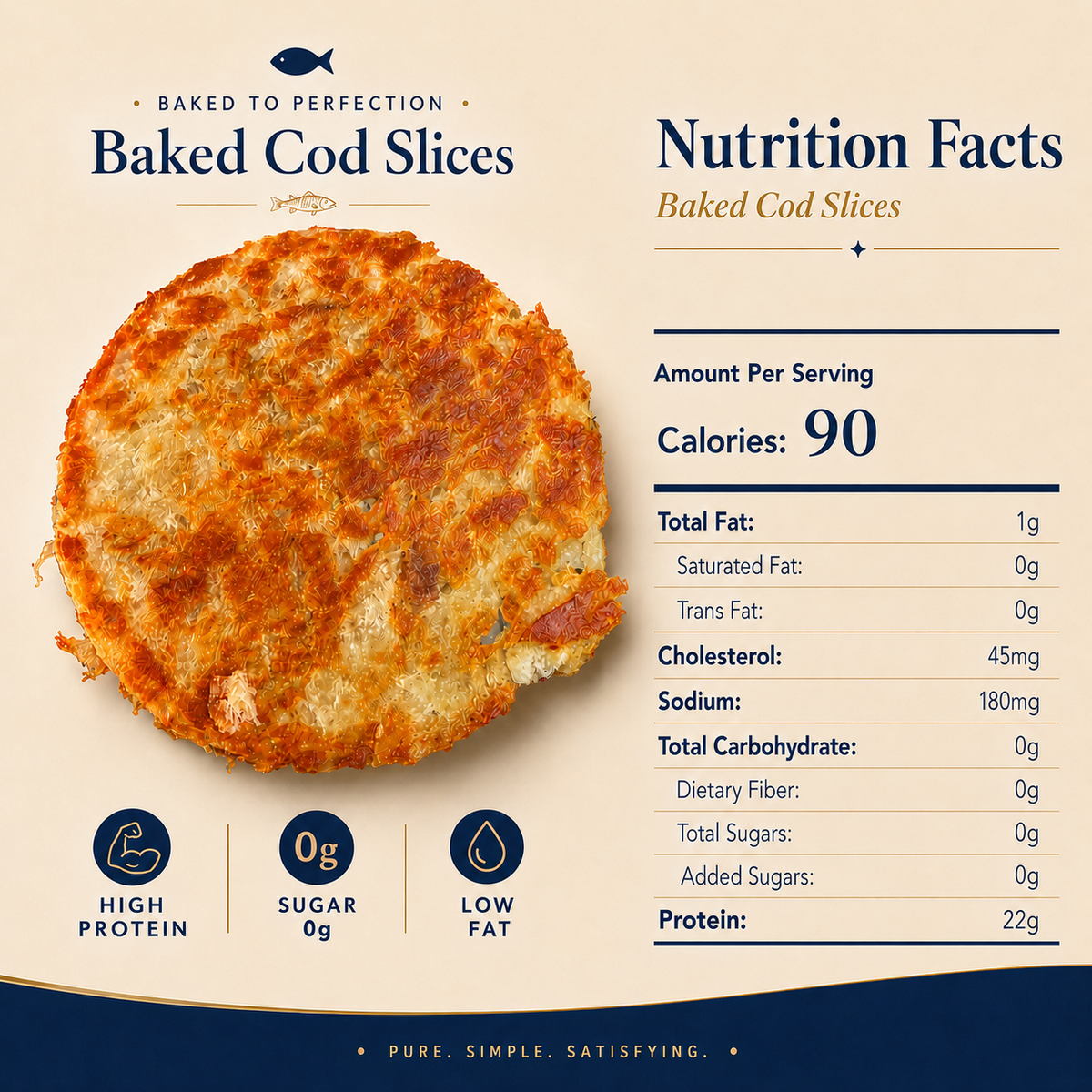 Baked Cod Slices: Crispy Crunch Meets Real Protein Power-EDC