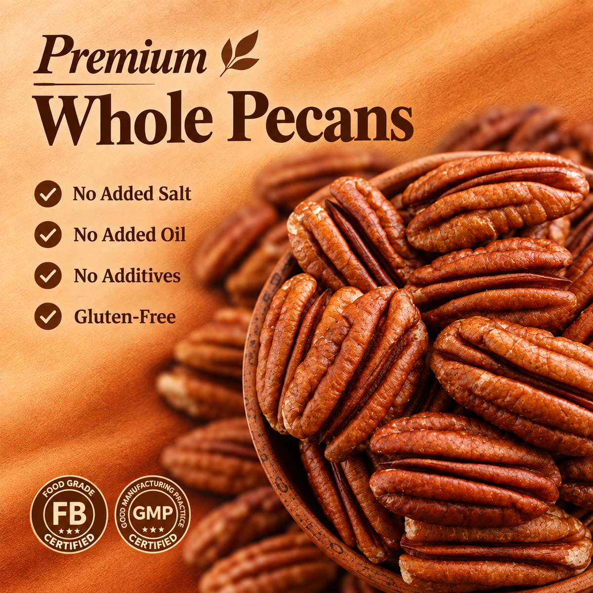 Premium Whole Pecans – The Perfect Balance of Health & Flavor——GTR