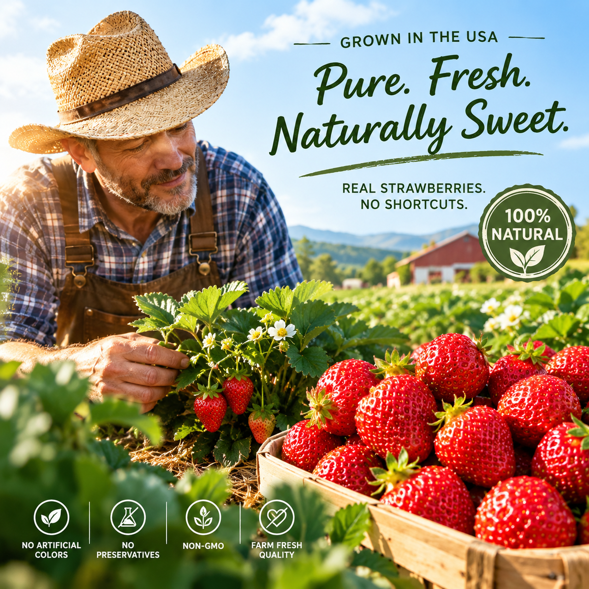 Naturally Sweet Dried Strawberries – Soft, Fruity & Delicious-EDC