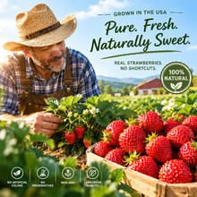 Premium Organic Dried Strawberries | No Sugar Added, Sulfite-Free | Naturally Sweet & Chewy | 100% Pure Fruit-WHM