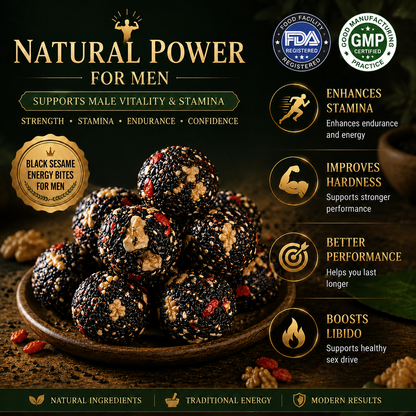 Black Sesame Power Bites: Ignite Your Male Vitality & Peak Performance-EDC