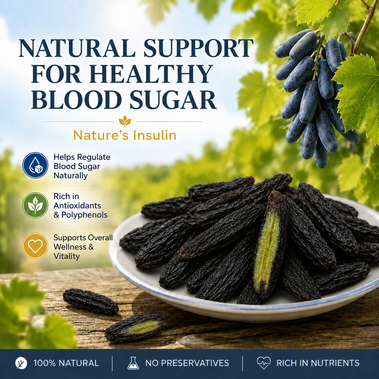 Sapphire Raisins – Powerful Natural Support for Stable Blood Sugar-EDC
