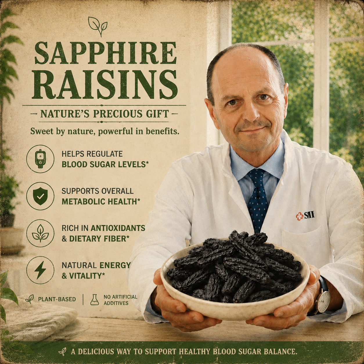 Sapphire Raisins Naturally Sweet. Naturally Balanced.——EDC