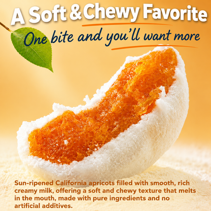 Soft & Chewy California Apricot Snacks with Creamy Milk Filling and Pure Ingredients-EDC