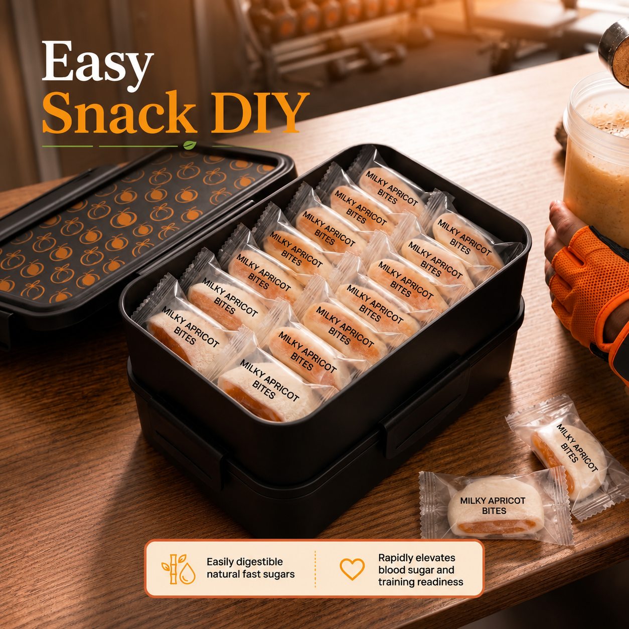 Soft & Chewy California Apricot Snacks with Creamy Milk Filling and Pure Ingredients-EDC