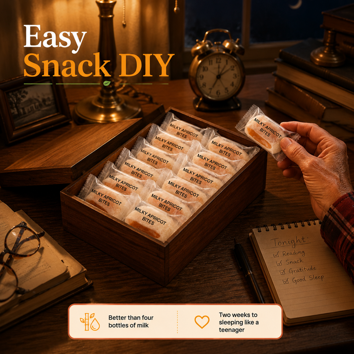 Soft & Chewy California Apricot Snacks with Creamy Milk Filling and Pure Ingredients-EDC