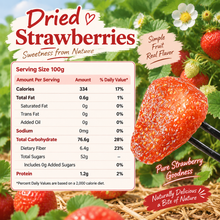 Naturally Sweet Dried Strawberries – Natural Berry Flavor, Natural Sweetness, Soft & Chewy——GTR