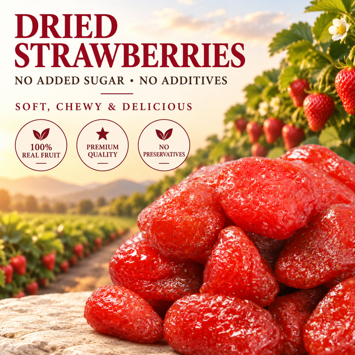 🍓Dried Strawberries – Deliciously Sweet with Real Antioxidant Power-EDC