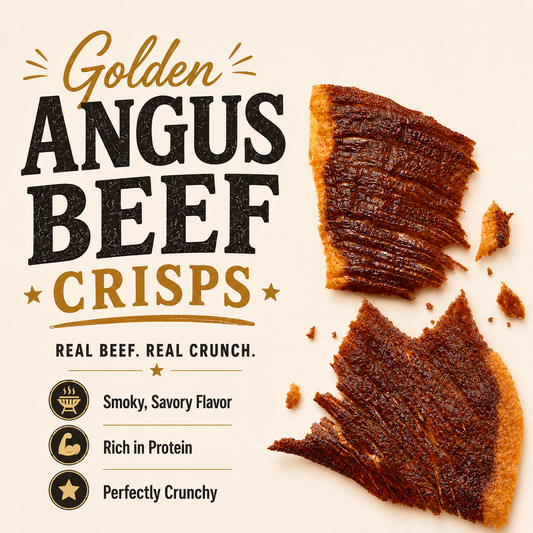 Crispy Angus Beef Chips-Premium Angus Beef-High Protein-Ultra Crispy-EDC